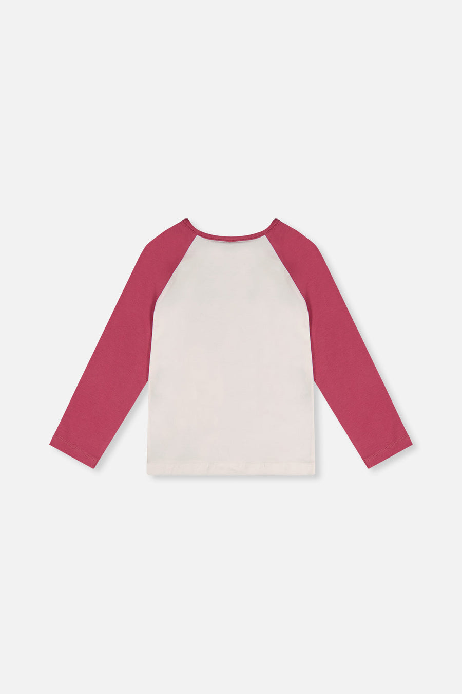 Raglan Organic Cotton T-Shirt Pinkish Violet And White - J20Z70_05700