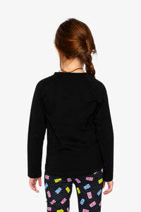 Raglan Organic Cotton T-Shirt Black - J20Z70_09990