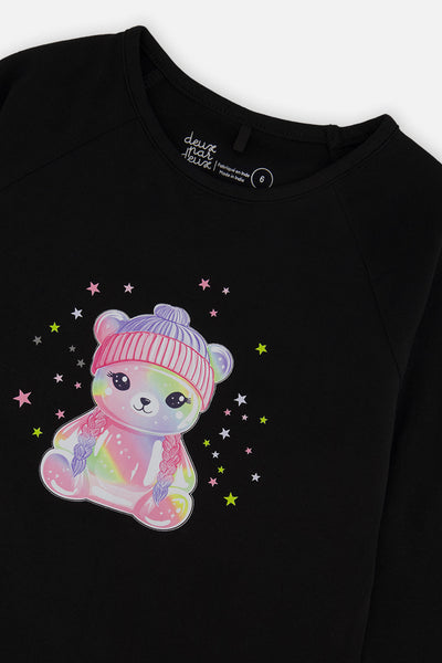 Raglan Organic Cotton T-Shirt Black - J20Z70_09990