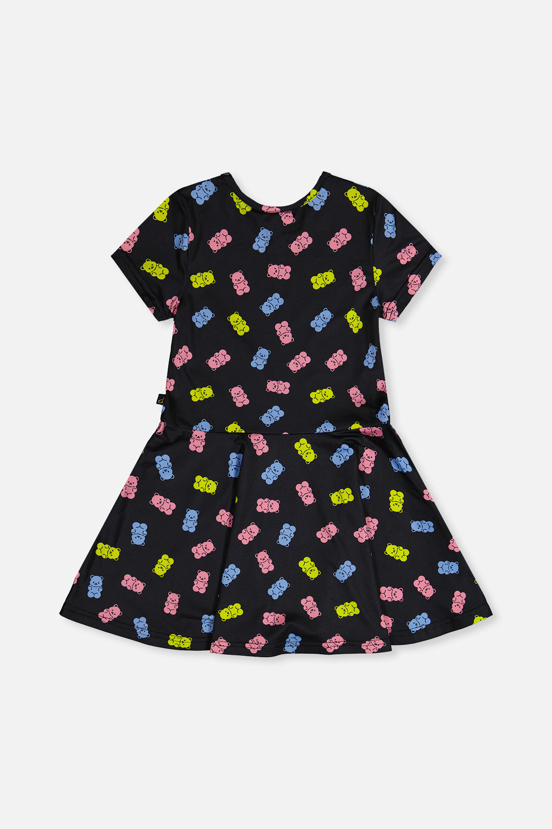 Short Sleeve Dress Black Printed Gummy Bears - J20Z85_2J033