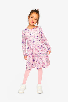 Long Sleeve Dress Rose Print Daisies - J20Z86_2J311