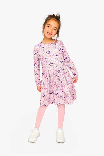 Long Sleeve Dress Rose Print Daisies - J20Z86_2J311