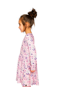 Long Sleeve Dress Rose Print Daisies - J20Z86_2J311