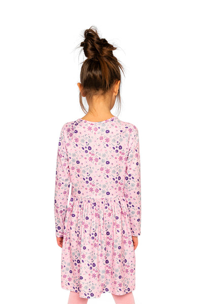 Long Sleeve Dress Rose Print Daisies - J20Z86_2J311
