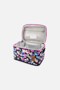 Lunch Box Black Printed With Hearts - J20ZBL_2J028