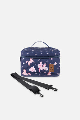 Lunch Box Navy Unicorn Print - J20ZBL_2J083