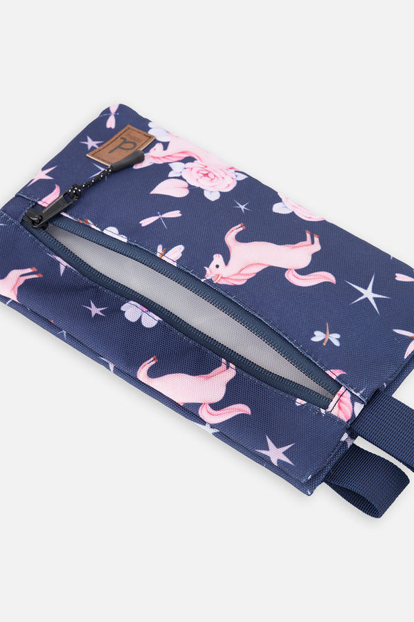 Pencil Case Navy Unicorn Print - J20ZEC_2J083