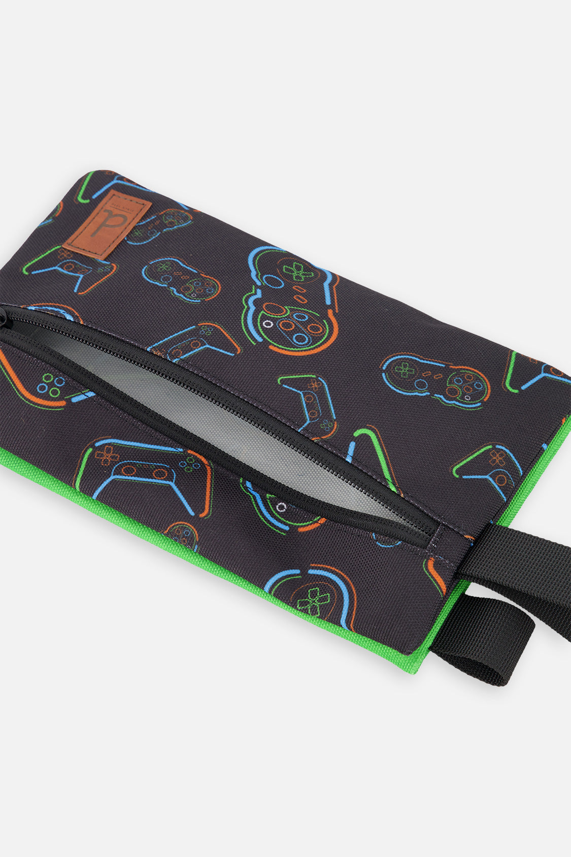 Pencil Case Black Printed Controller - J20ZEC_2J090