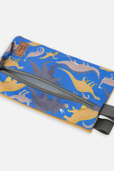 Pencil Case Blue Dinosaur Print - J20ZEC_2J091