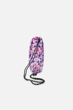 Drawstring Bag Black Floral Print - J20ZSC_2J021