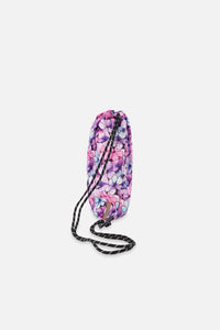 Drawstring Bag Black Floral Print - J20ZSC_2J021