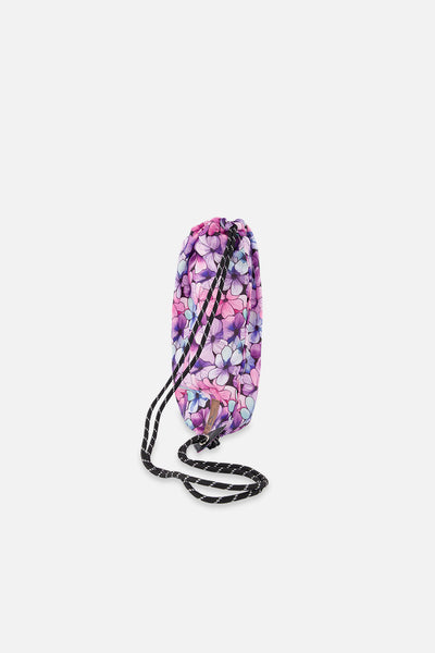 Drawstring Bag Black Floral Print - J20ZSC_2J021