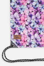 Drawstring Bag Black Floral Print - J20ZSC_2J021