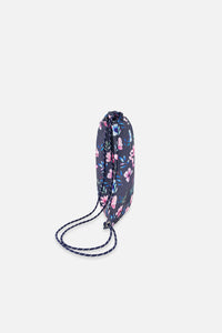 Drawstring Bag Blue Floral Print - J20ZSC_2J023