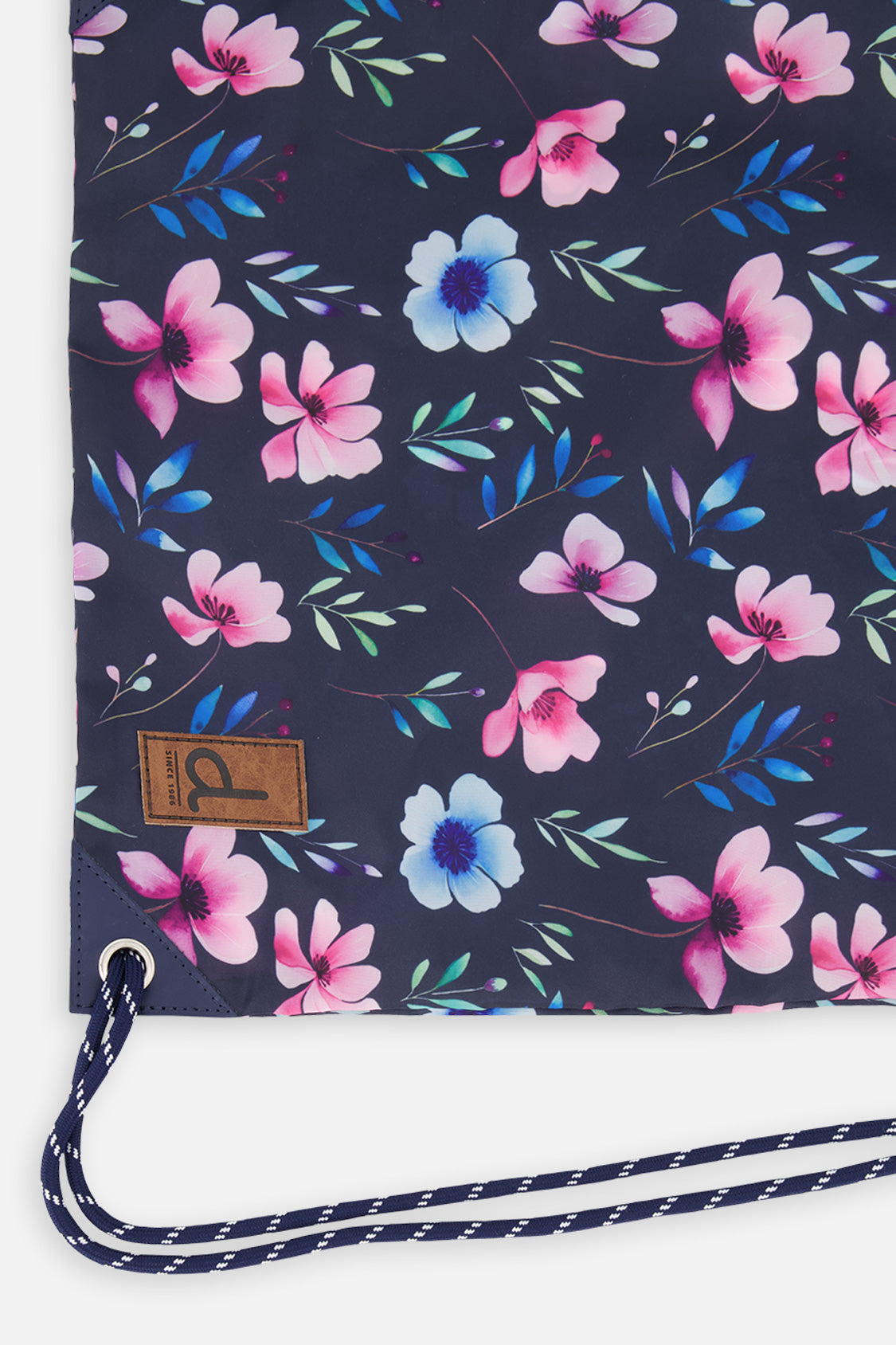 Drawstring Bag Blue Floral Print - J20ZSC_2J023
