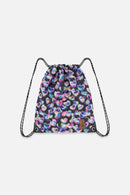Drawstring Bag Black Printed With Hearts - J20ZSC_2J028
