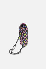 Drawstring Bag Black Printed Gummy Bears - J20ZSC_2J033
