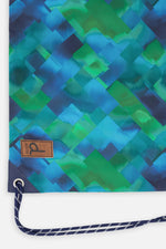 Drawstring Bag Blue Diamond Print - J20ZSC_2J053