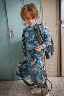 Drawstring Bag Blue And Grey Camouflage - J20ZSC_2J055