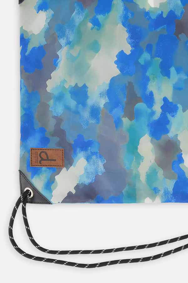 Drawstring Bag Blue And Grey Camouflage - J20ZSC_2J055