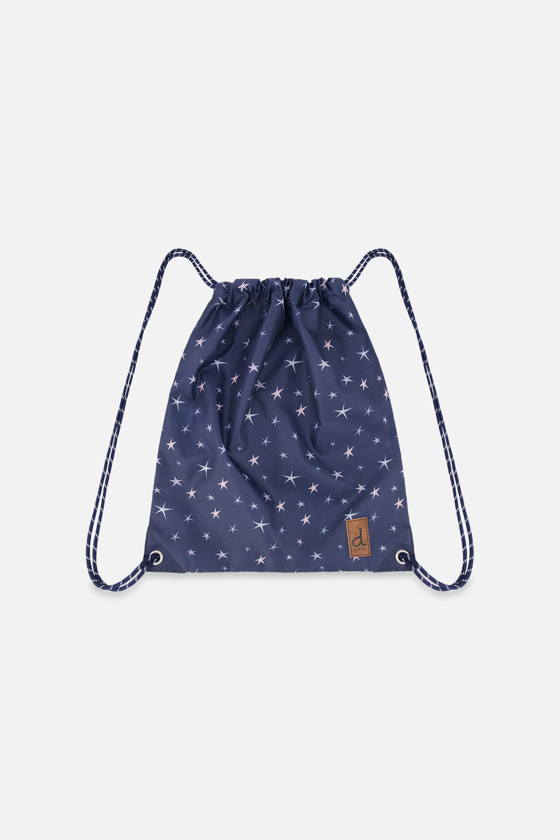 Drawstring Bag Navy With Star Print - J20ZSC_2J086