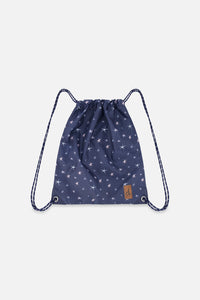 Drawstring Bag Navy With Star Print - J20ZSC_2J086