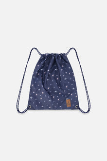 Drawstring Bag Navy With Star Print - J20ZSC_2J086