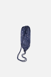 Drawstring Bag Navy With Star Print - J20ZSC_2J086