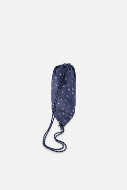 Drawstring Bag Navy With Star Print - J20ZSC_2J086