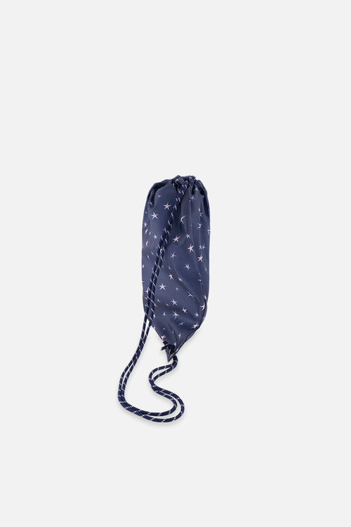 Drawstring Bag Navy With Star Print - J20ZSC_2J086