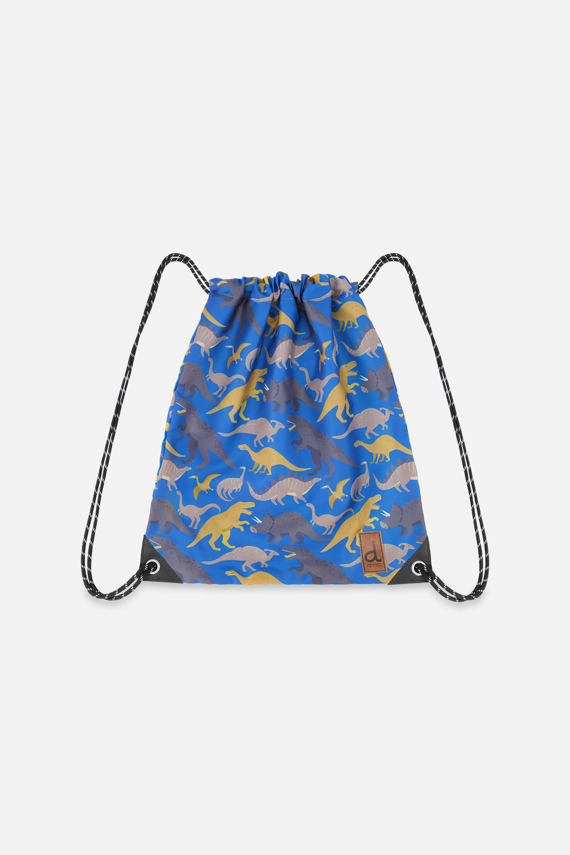 Drawstring Bag Blue Dinosaur Print - J20ZSC_2J091