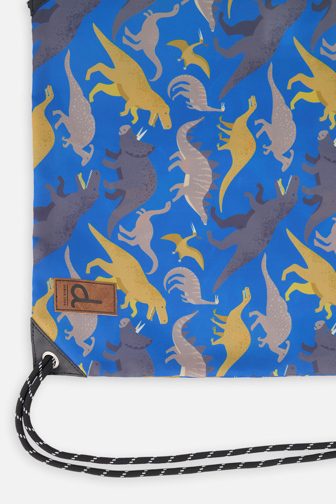 Drawstring Bag Blue Dinosaur Print - J20ZSC_2J091