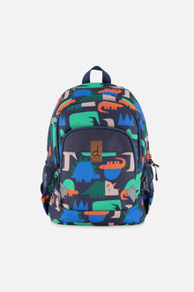 Little Kids Backpack Navy Dinosaur Print - J20ZSD2_2J051