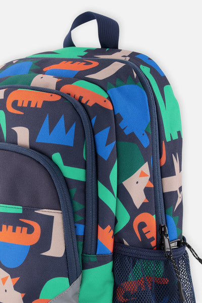 Sac à dos bleu marine imprimé dinosaures pour petit enfant