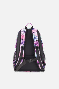 Kids Backpack Black Floral Print - J20ZSD_2J021