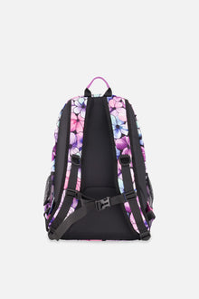 Kids Backpack Black Floral Print - J20ZSD_2J021