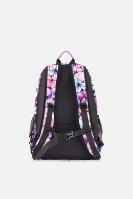 Kids Backpack Black Floral Print - J20ZSD_2J021