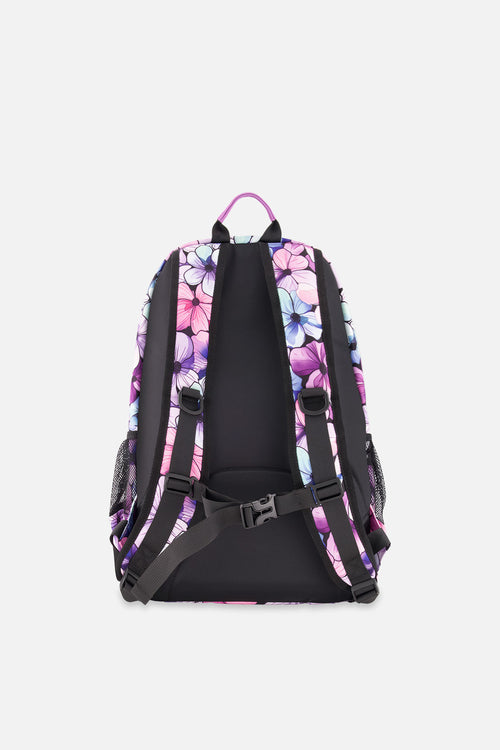 Kids Backpack Black Floral Print - J20ZSD_2J021