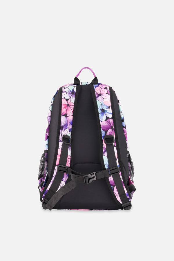 Kids Backpack Black Floral Print - J20ZSD_2J021
