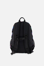 Kids Backpack Black Printed With Hearts - J20ZSD_2J028