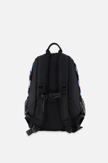 Kids Backpack Black Printed With Hearts - J20ZSD_2J028