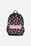 Kids Backpack Black Printed Gummy Bears - J20ZSD_2J033