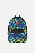 Kids Backpack Blue Checkered Print - J20ZSD_2J054