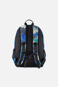 Kids Backpack Blue And Grey Camouflage - J20ZSD_2J055