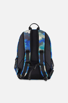 Kids Backpack Blue And Grey Camouflage - J20ZSD_2J055