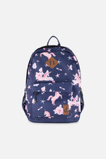 Kids Backpack Navy Unicorn Print - J20ZSD_2J083