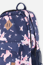 Kids Backpack Navy Unicorn Print - J20ZSD_2J083