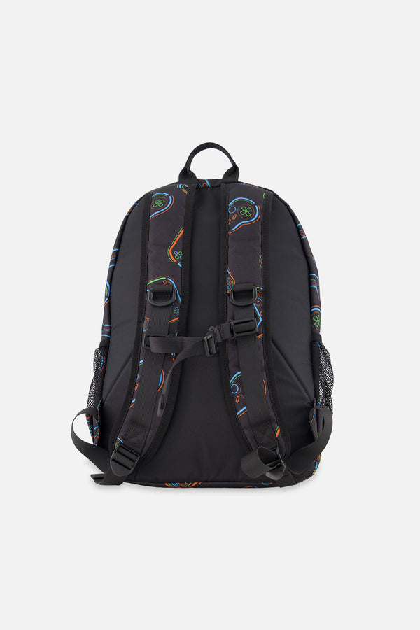 Kids Backpack Black Printed Controller - J20ZSD_2J090