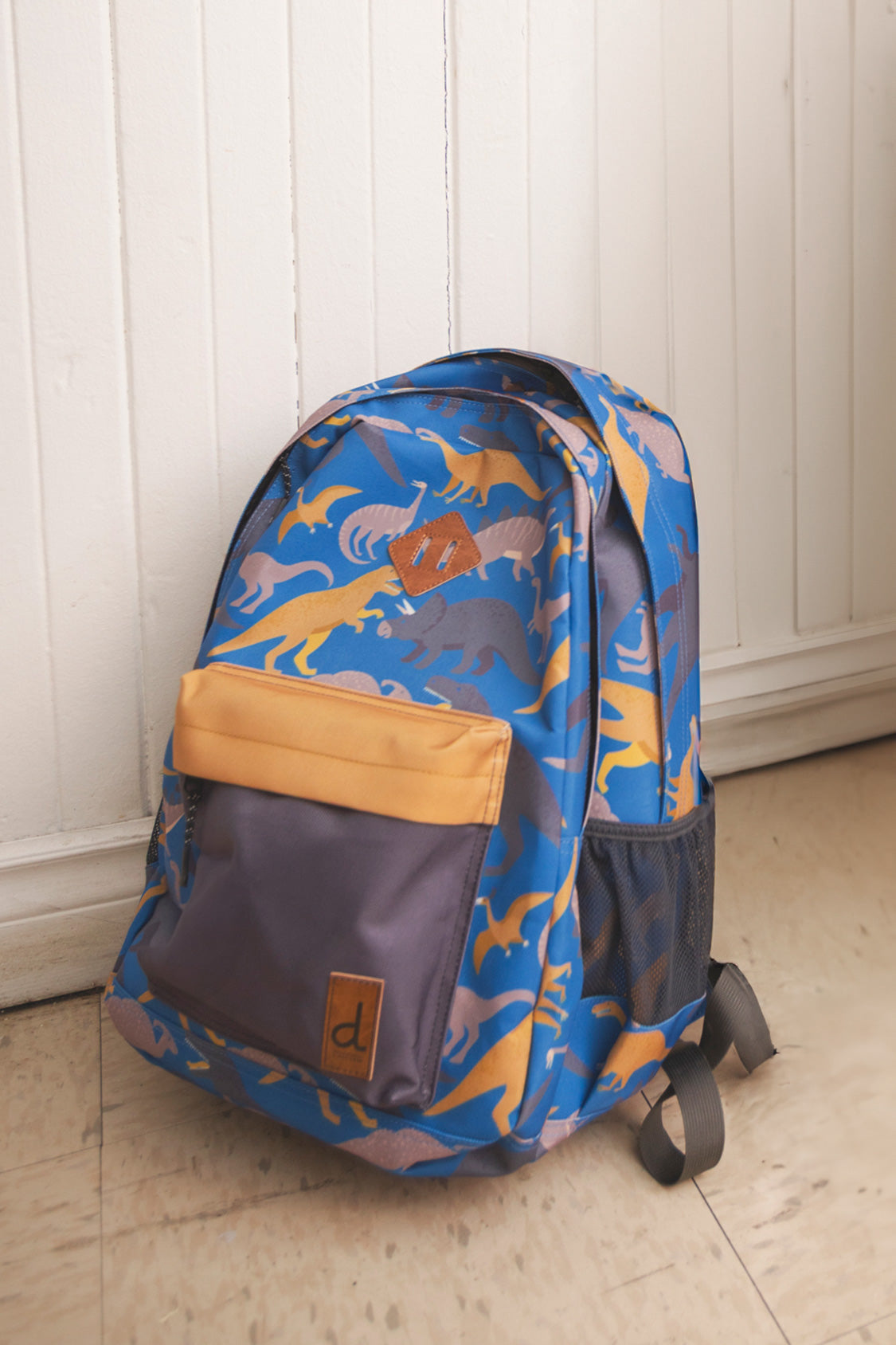 Kids Backpack Blue Dinosaur Print - J20ZSD_2J091