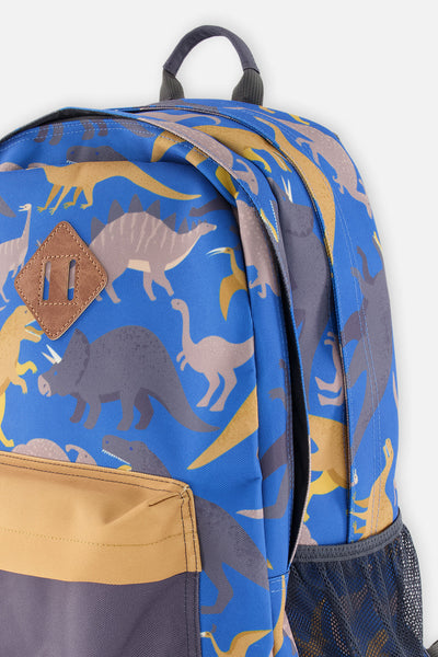 Kids Backpack Blue Dinosaur Print - J20ZSD_2J091